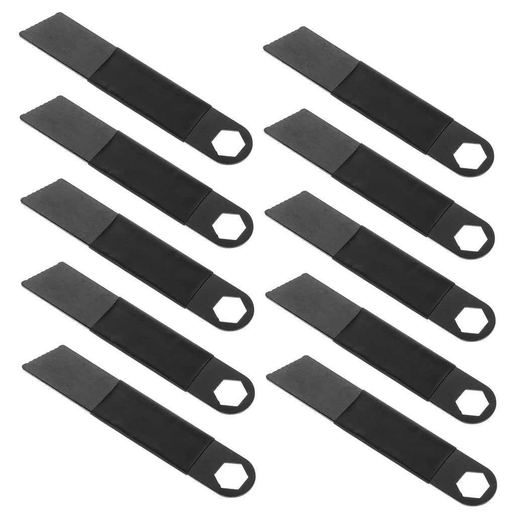 10pcs Fire Scraper Flint Starter Emergency Black Survival Lightweight Portable Camping Hiking Outdoor Accessories Magnesium Rods
