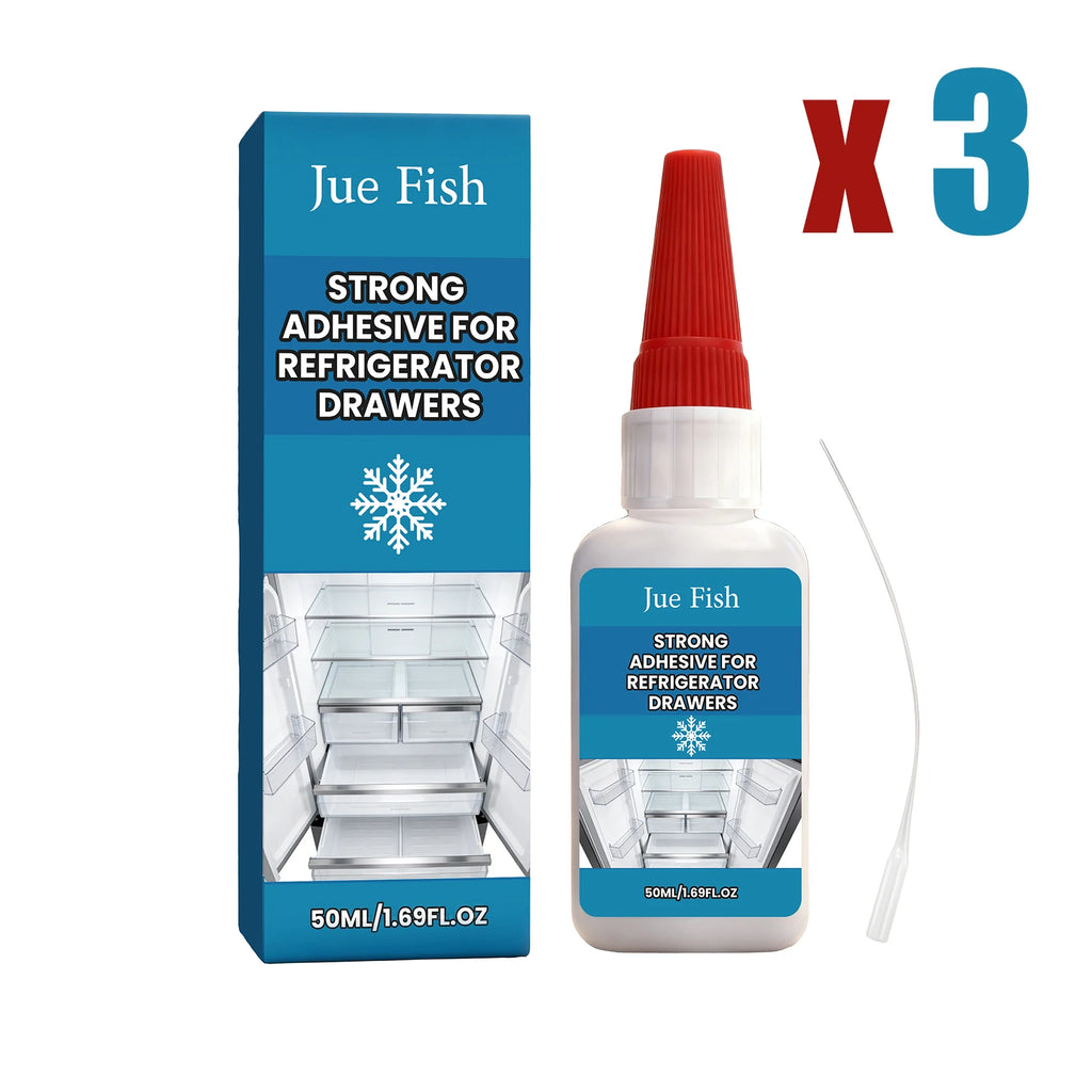 Fridge Drawer Repair Adhesive No Nail Strong Bond Instant Fix Freezer Interior Parts Glue Transparent Waterproof Household