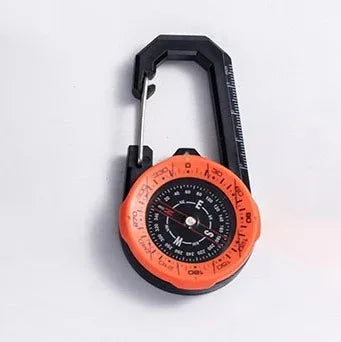 Portable Luminous Compass Carabiner Mini Survival Directional Tool for Outdoor Hiking Camping Mountaineering Survival Kids Gift