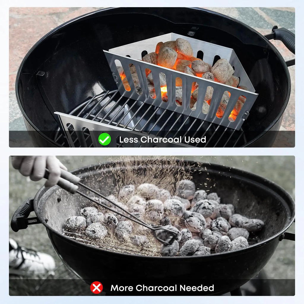 BBQ Stainless Steel Charcoal Basket for Weber Char-Basket Charcoal Holders Compatible with Weber 22 inch Charcoal Container