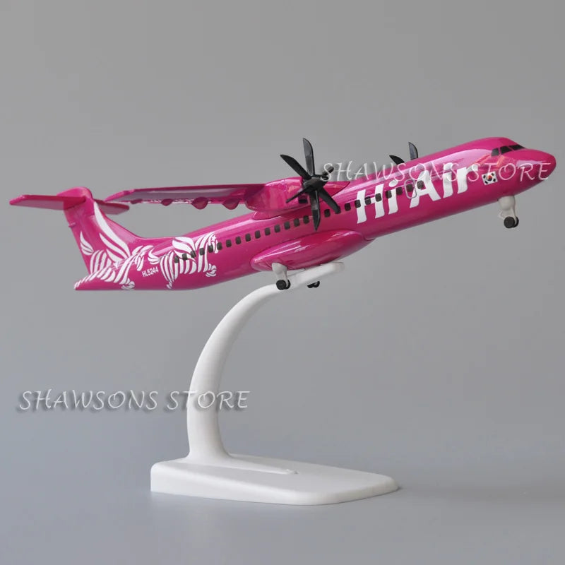 1:140 Diecast Metal Model Plane Toy ATR-72 ATR 72-600 Korea Hi Air Airliner Miniature Replica
