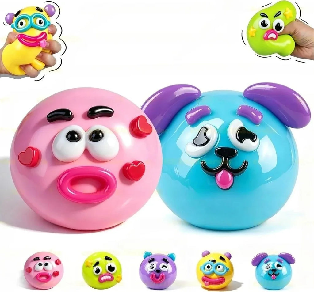 2026 New Dog Face Swap Squishy Toy, Soft Slow Rise Squeeze Toy, Moldable Stress Relief Sensory Toy for Anxiety Relief