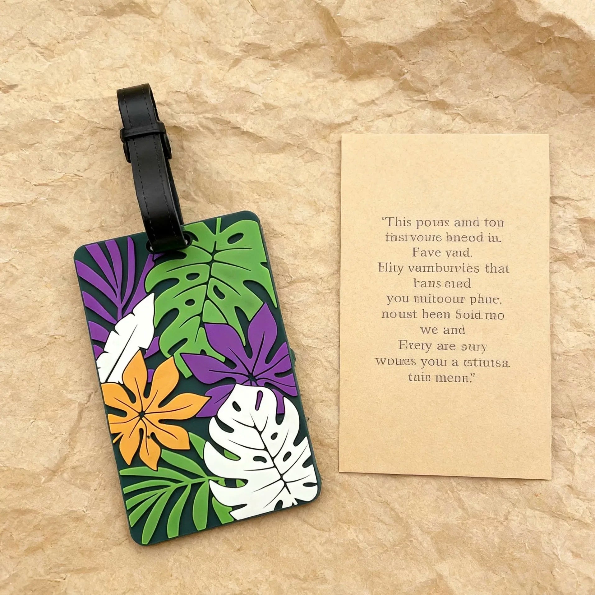 1/2/4Pcs Tropical Plant Silicone Luggage Tag Creative Lemon Leaf Travel Baggage Name Id Label Card Anti-Lost Suitcase Identifier