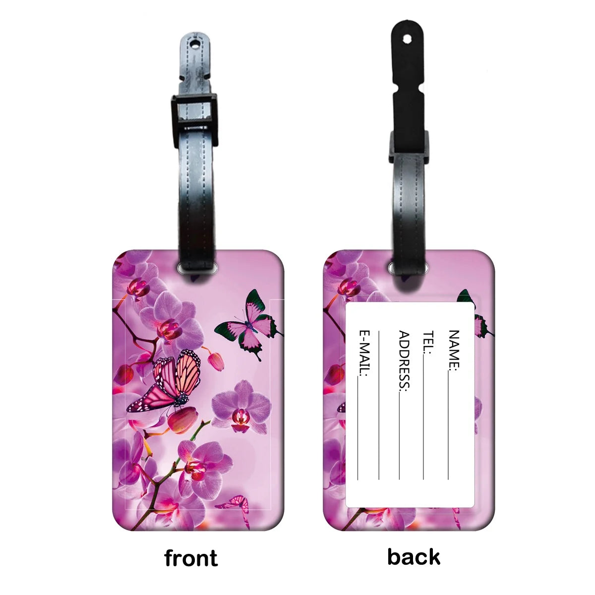 Butterfly Luggage Tags – Fun ID Labels for Suitcases, Backpacks & Travel Bags – Unique Travel Accessories for Teens & Adults