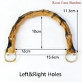 1-5Pcs Deepeel 9/10/12cm Imitation Bamboo Handle for Handbag Purse Kiss Clasp Wallet Woven Bags Handles DIY Crafts Accessories