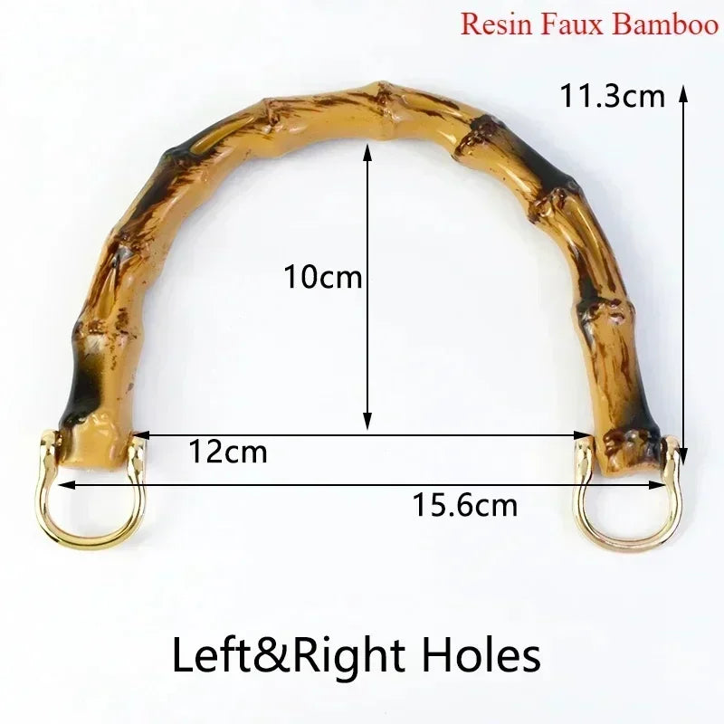 1-5Pcs Deepeel 9/10/12cm Imitation Bamboo Handle for Handbag Purse Kiss Clasp Wallet Woven Bags Handles DIY Crafts Accessories