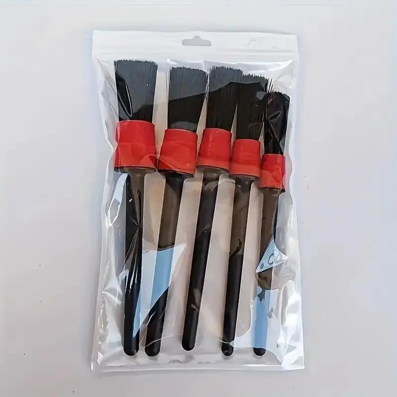 Premium Nylon Car Detailing Brush Kit - Multi-Surface Auto Cleaning Tools for Dashboard, Vents, Wheels