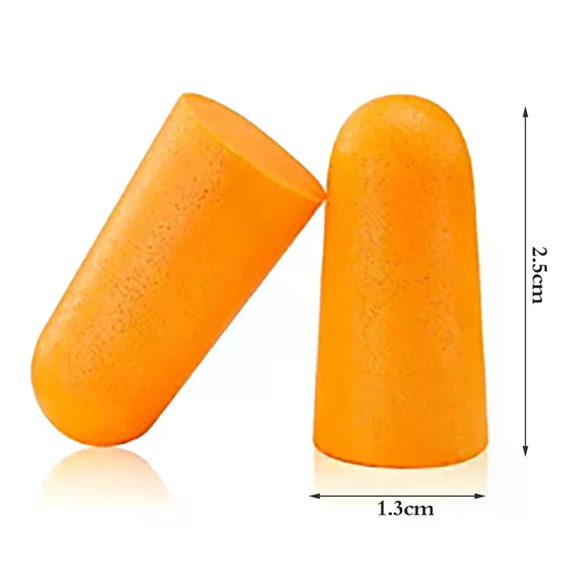 10Pairs Soft Orange Foam Ear Plugs Tapered Travel Sleep Noise Prevention Earplugs Noise Reduction Insulation Ear Protection