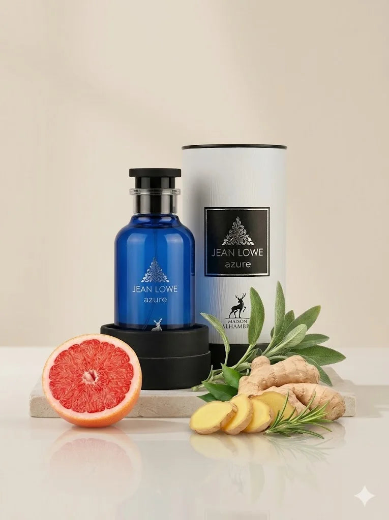 Jean Lowe Azure Immortel 3.4oz EDP Perfume Fresh Citrus Marine Bergamot Grapefruit Ginger Musk Woody Amber Unisex Cologne Spray Long Lasting Summer Travel Daily Office Wear Date Night Birthday Graduation Anniversary Christmas