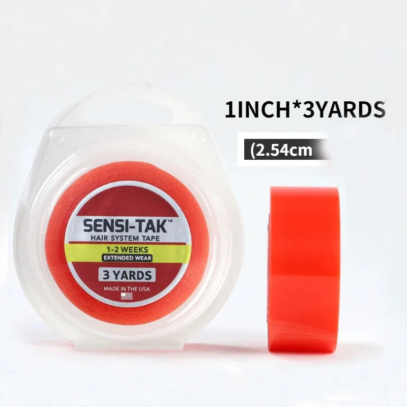 3yards*1inch(2.54cm) Lace Wig Tape Red Double Sided Adhesive Tape For Hair Tape Extension/Toupee/Lace Wig