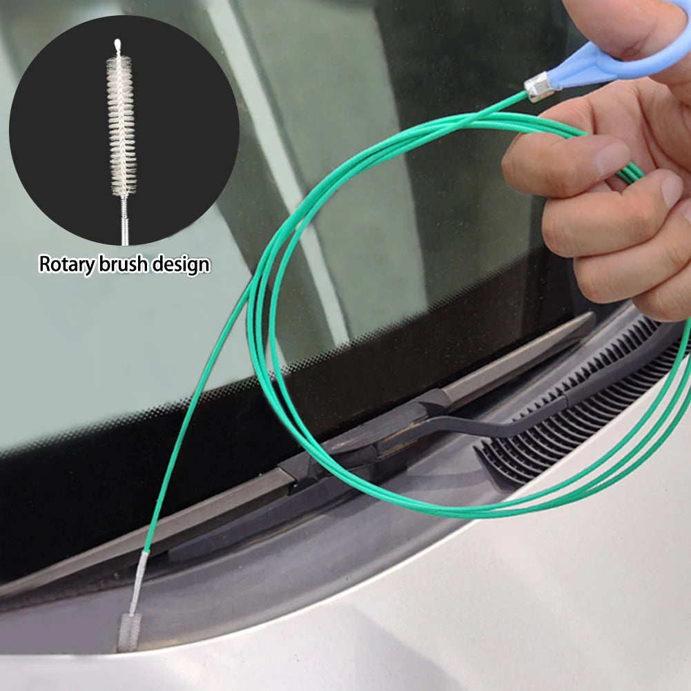 3/5m 1/3Pcs Drain Hole Cleaning Brush Flexible Car Drain Dredge Sunroof Cleaning Scrub Brush Tool Skylight Drain Pipe Brush