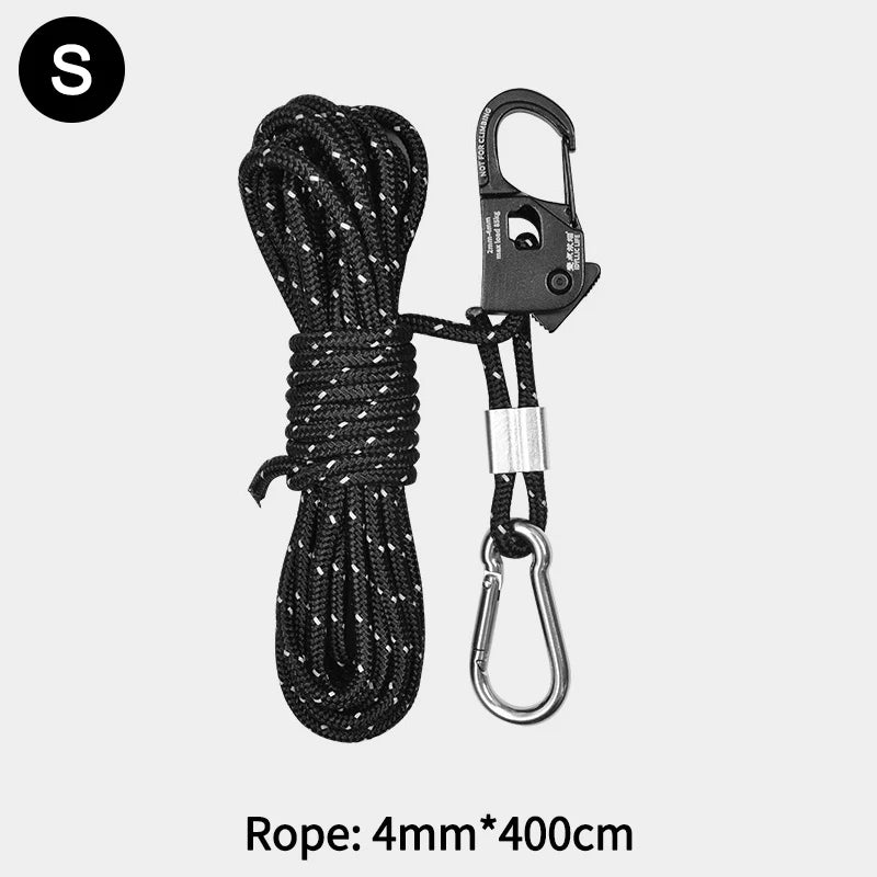 Aluminum Alloy Adjuster Tent Rope Tensioner Strong Load-Bearing Tent Rope Tensioner Cord Anti-Slip Tarp Tightener Camping Tools