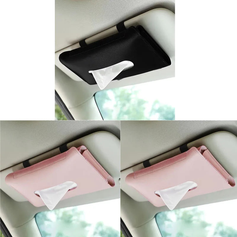1-4Pcs Car Tissue Box Holder Armrest Paper Towel Storage Bag Organizer For JAC Kia Jeep Lexus Infiniti Isuzu Interior