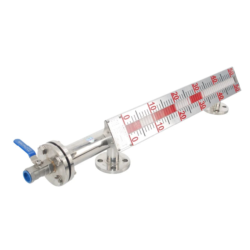 Side Mounted Magnetic Flip Level Gauge for Tanks Direct Reading Float Indicator SS304 316L PP PVC PTFE 80℃ 1.6MPa Custom Length