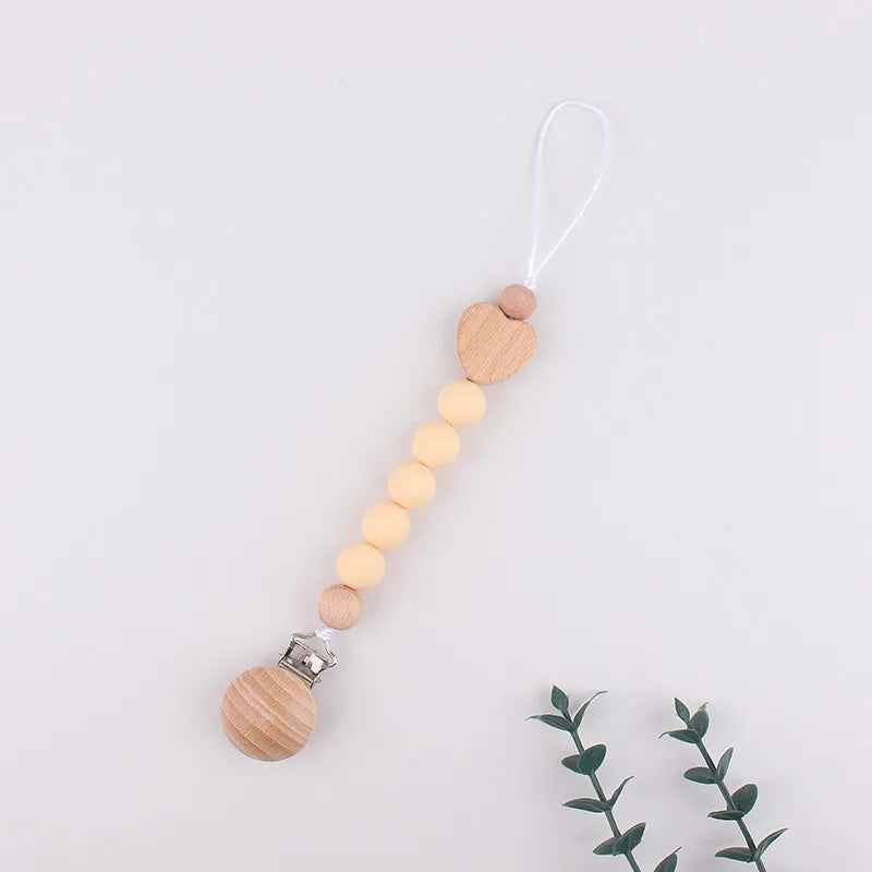 Beechwood  Pacifier Clip Baby Soothing Silicone Teether Pacifier Holder Anti-Drop Chain