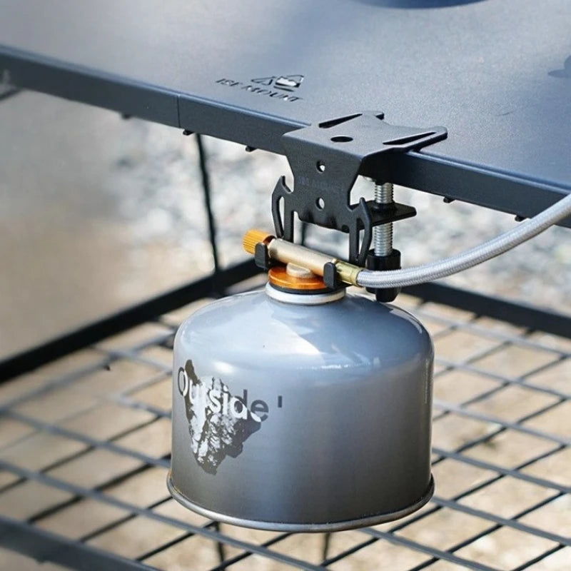 Hang Gas Canister Hook Outdoor Multi-purpose Gas Tank Hook With Hanging Plate Bottle Opener Camping Table Gas Stove Tank Hook