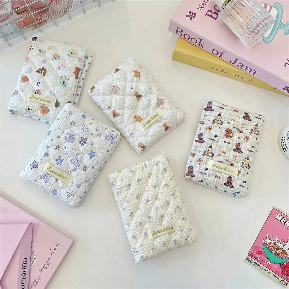 Cute Cartoon Flower Passport Cover for Women Multifunctional Polyester Travel Accessories Holder Passport Cover Women Luxury