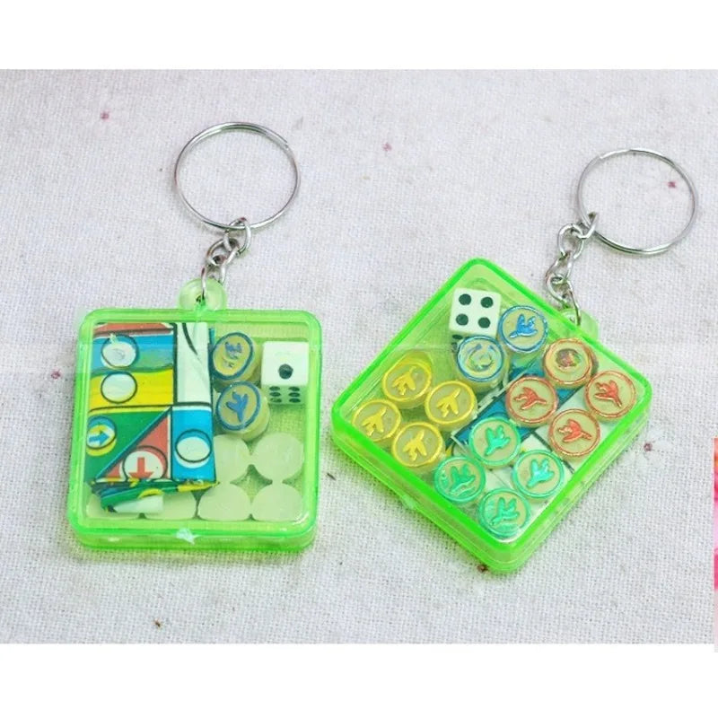 2Pcs Mini Flying Chess Portable Travel Board Game Interactive Game Small Chess Game for Family