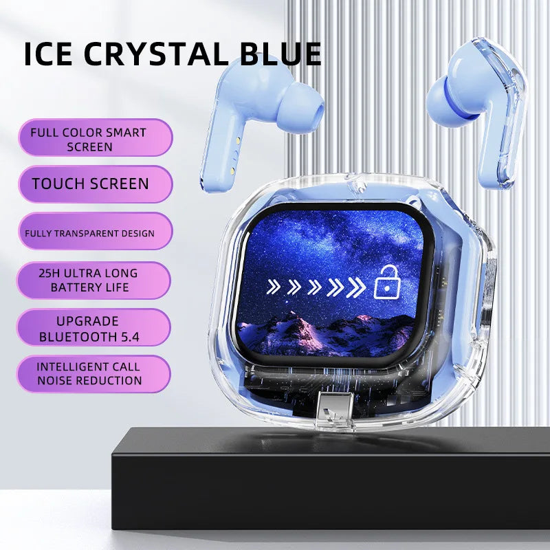 TWS Bluetooth Headphones with Multifunction Touch Screen Smart Wireless Bluetooth Earphone HiFi Audio Quality Business Earbud