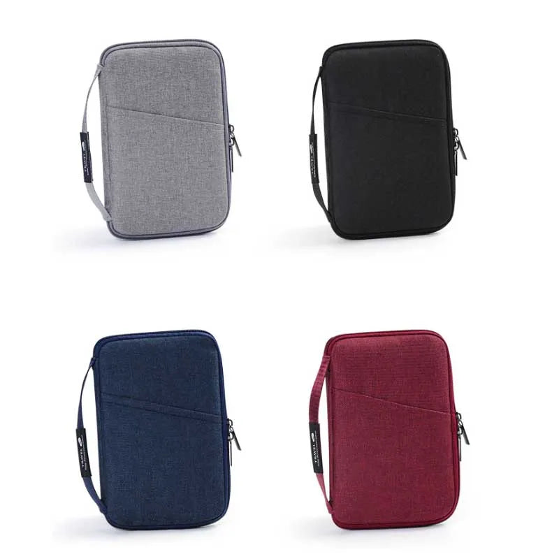 Travel Accessories Travel Wallet OX Cloth Ticket Holder Family Passport Holder Passport Protective Cover Zipper Document Case