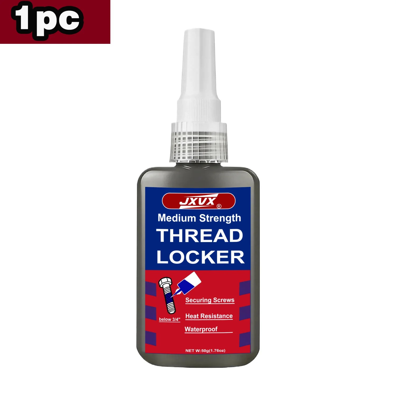 JXVX 243 Threadlocker Medium Strength Thread Locking Blue Removable Adhesive Anaerobic Epoxy Adhesive Industrial Thread Sealant.