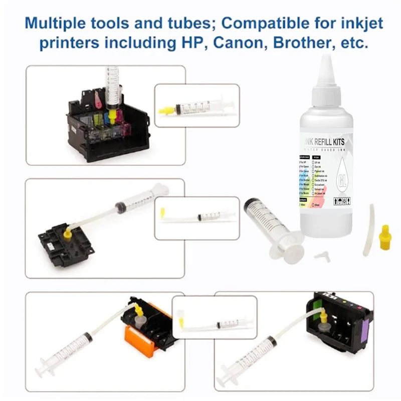 Printhead Cleaner Nozzle Cleaner 100 ml Print Head Cleaning Liquid for Printhead Cleaner Epson HP Canon Brother Inkjet Printer P