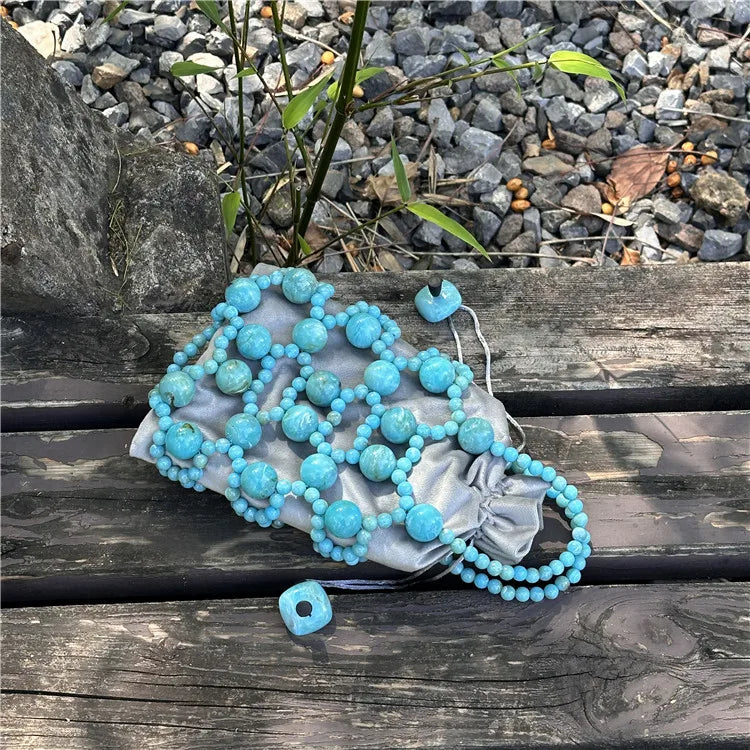 Boutique  acrylic Turquoise Stone Handmade  Evening Bags and Clutches for Women Formal Party Bags Party Rhinestone Handbags