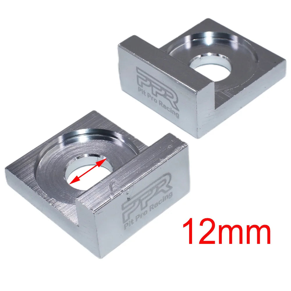 12mm/15mm Aluminum CNC Chain Block Axle Tensioner Adjuster for 110 125cc PIT Quad Trail Dirt Bike ATV Dirt Pit Bike Motocross