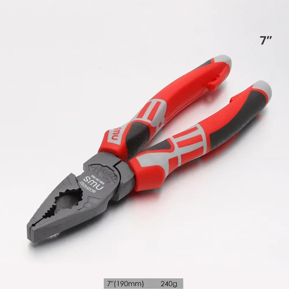 6-8 Inch Cr-V Steel Wire Pliers Wire Cutter Sharp Nose Pliers Diagonal Nose Pliers Industrial Grade Hand Tools for Electricians