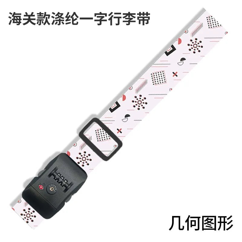 Luggage Straps for 22-28 inch Suitcases TSA Approved Combination Lock Adjustable Suitcase Packing Belt Abroad Binding Straps