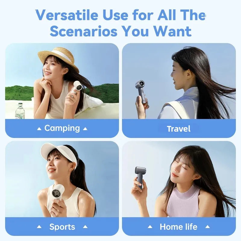 MUXNW Mini Portable Handheld Fan, 16800RPM 100-Speed Display, Safety Lock, 1800mAh Rechargeable