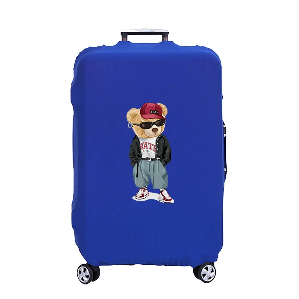 Luggage Cover Suitcase Protector Thicken Elasticity Dust Covered Anti-scratch Protective Case 18-32 Inch Trolley Set Jacket Bear