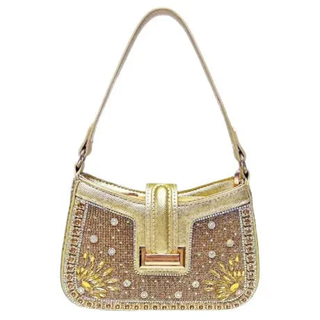 Fashionable Sequin Knotted Handbag Pu Material Dinner Bag Hot Diamond Rhinestone Handbag Chain Crossbody Clutch Bag
