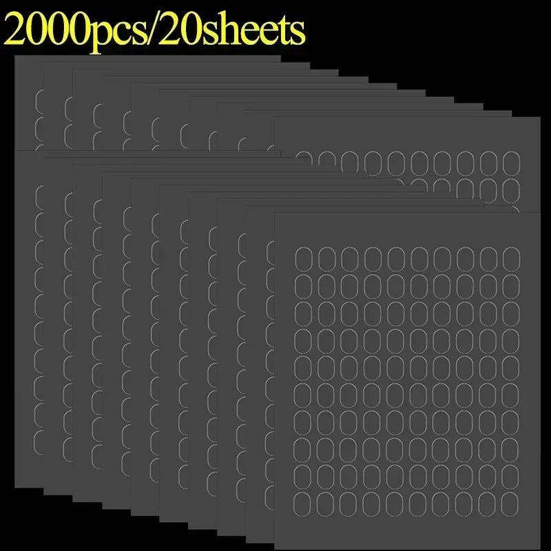 100/2000x Double Sided Tape Adhesive Dots Poster Clear Glue Oval Tape No Traces Doll Foot Fixed Sticker Waterproof For DIY Craft