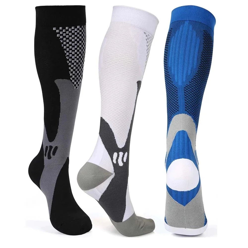 Compression Socks Travelers Socks Football Soccer Thigh Long Tube Unisex Outdoor Sports Nurses Stockings For Men Women