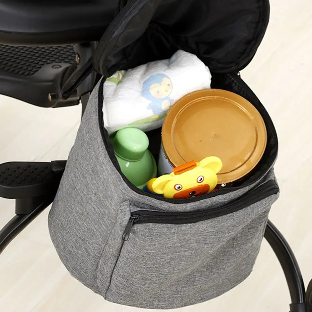 Diaper Bag Diaper Holder Trolley Storage Bag Mesh Storage Basket Baby Stroller Bag Hanging Storage Bag Bottle Storage Bag
