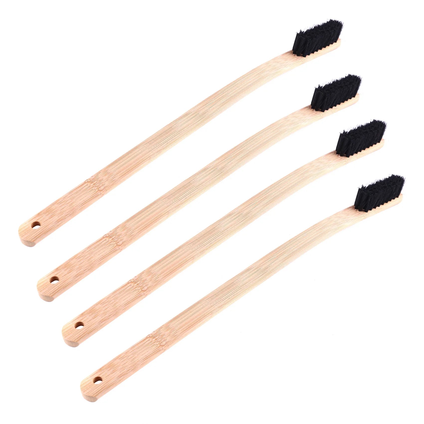 A48P-4X Auto Engine Cleaning Brush Car Rim Wheel Tire Cleaning Multi-Function Bamboo Handle Mane Brushes Car Wash Cleaning