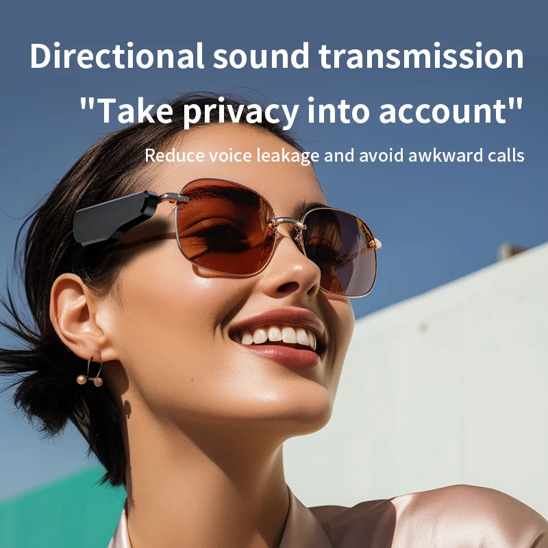 External Glasses Bluetooth Headphones Wireless Air Conduction Stereo Headset ENC Noise Reduction Handsfree Call Touch Operation