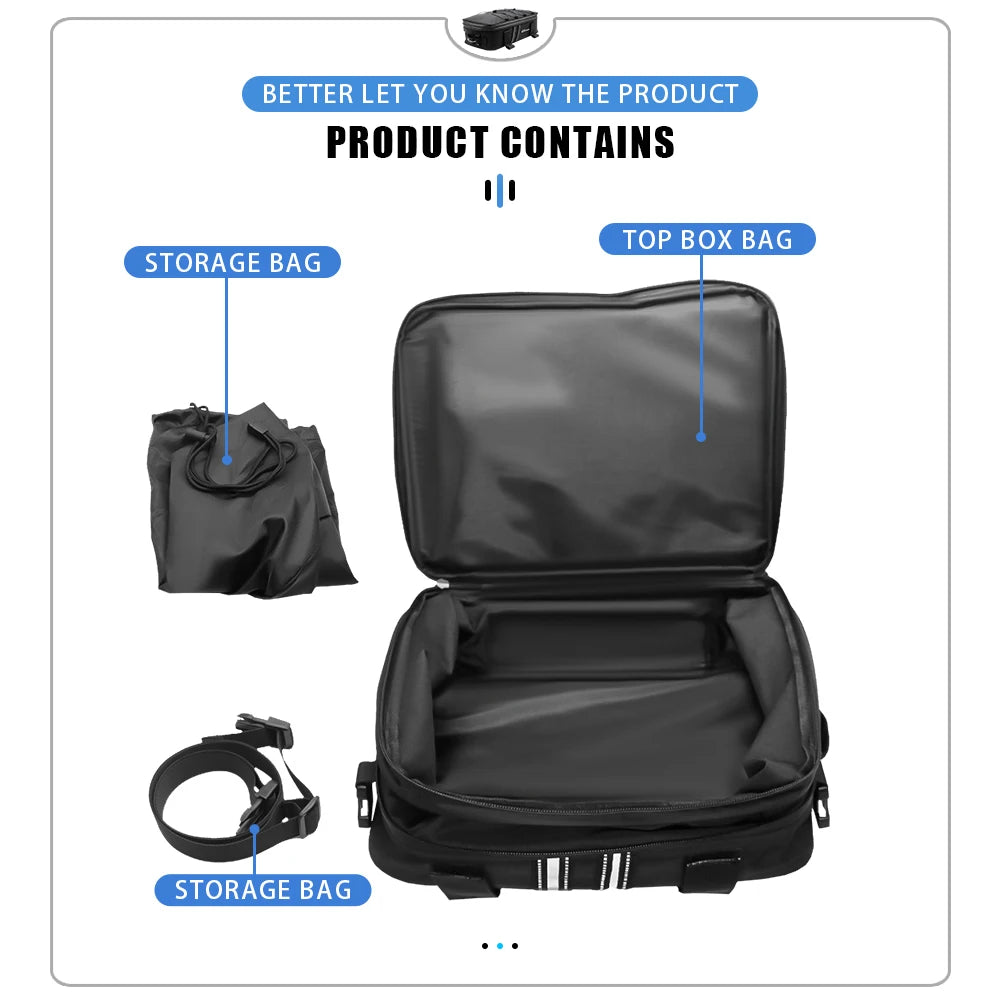 Universal Motorcycle Parts Top Bags For BMW R1200GS F650GS G310GS ADV F750GS F850GS YAMAHA Honda Top Box Bag Side Case Luggage