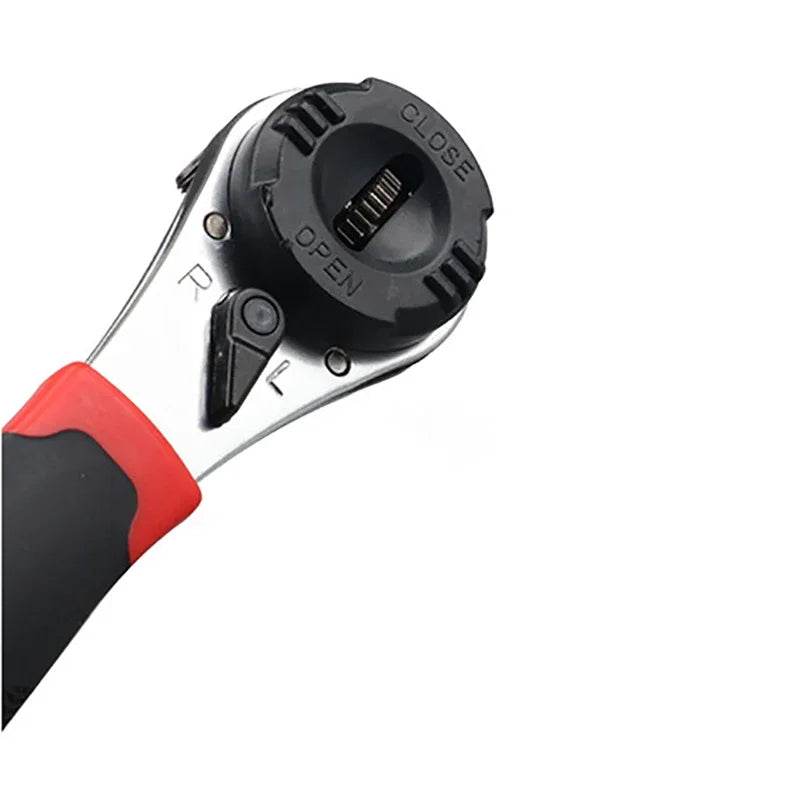 Multi-functional Adjustable 6-22mm Universal Ratchet Wrench  Chrome Molybdenum Steel Straight Handle