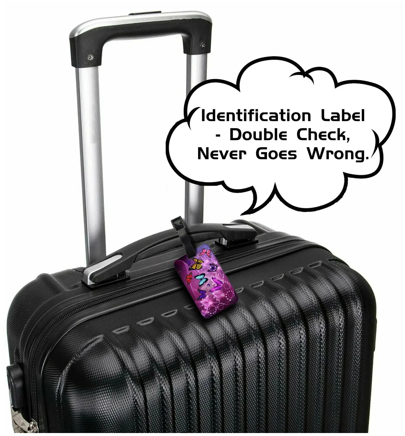 Butterfly Luggage Tags – Fun ID Labels for Suitcases, Backpacks & Travel Bags – Unique Travel Accessories for Teens & Adults