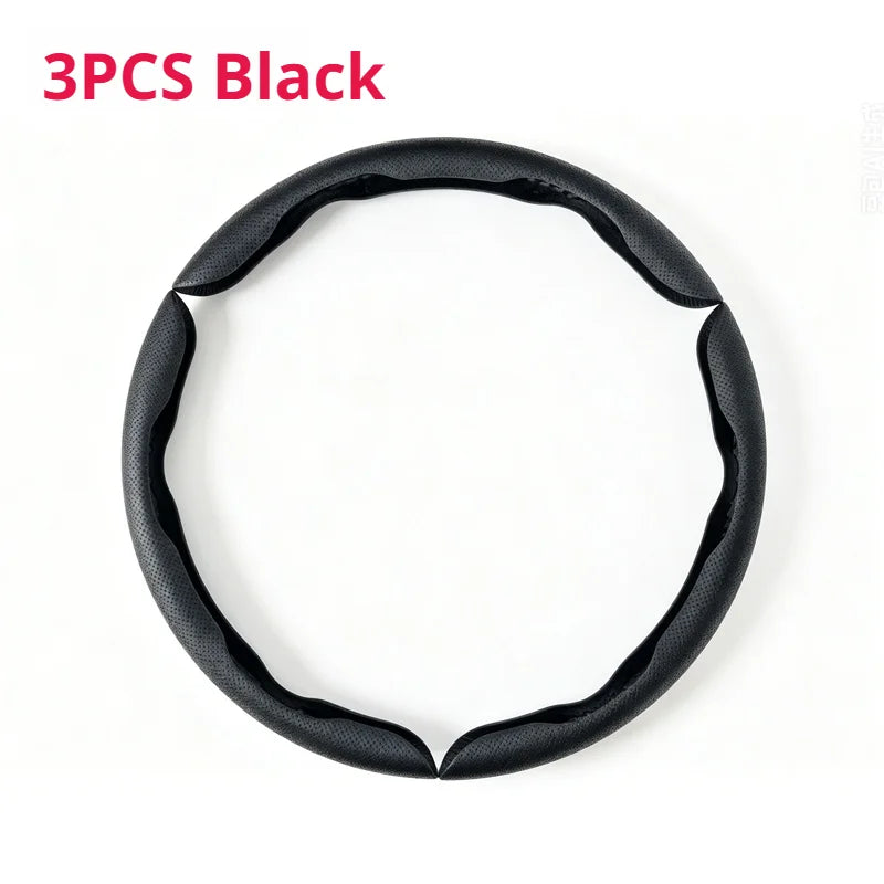 SEAMETAL Car Steering Wheel Cover Segmented Steers Covers Protector 3pcs Auto Steering Wheels Covers Anti-slip Accessories