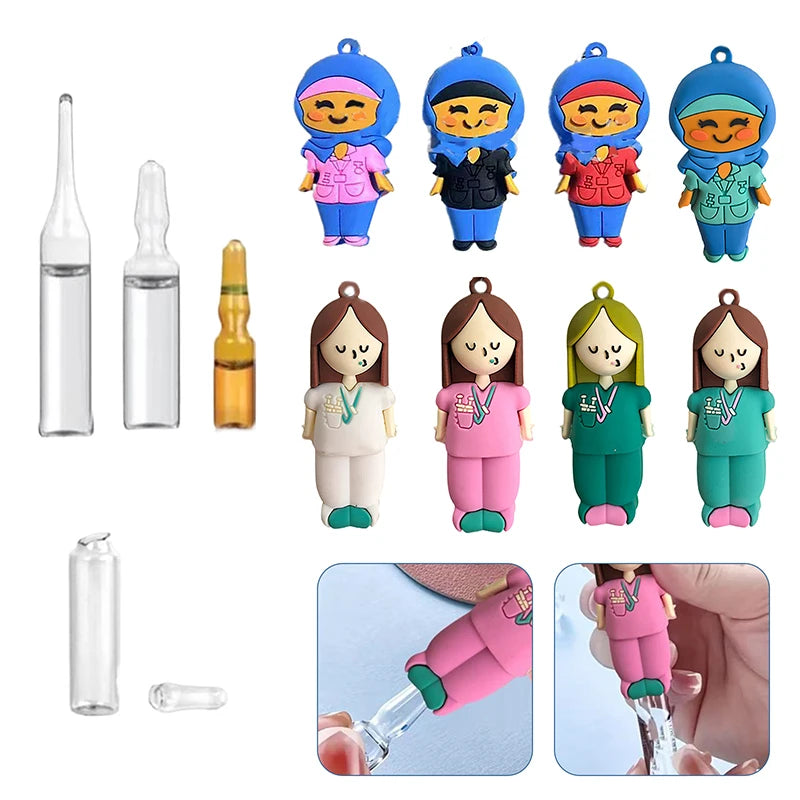 Cute Cartoon Shape Medical Ampoule Bottle Opener Nurse Doctor Special Rubber Syringe Cutter Bottle Opener Multifunctional