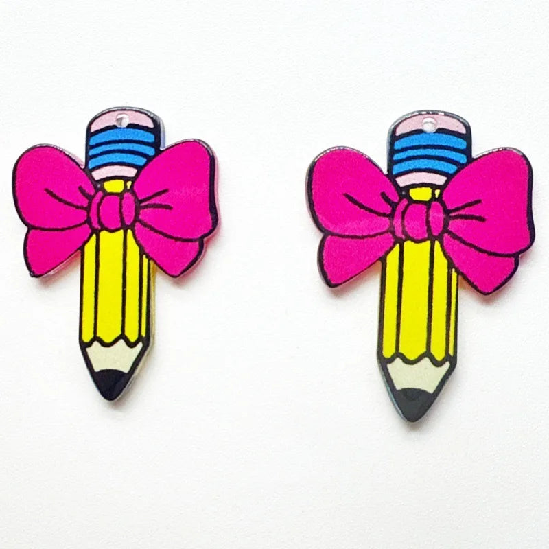 10pcs Butterfly Knot Opening Season Graduation Season Pencil Cute Creative Personalized Acrylic Pendant