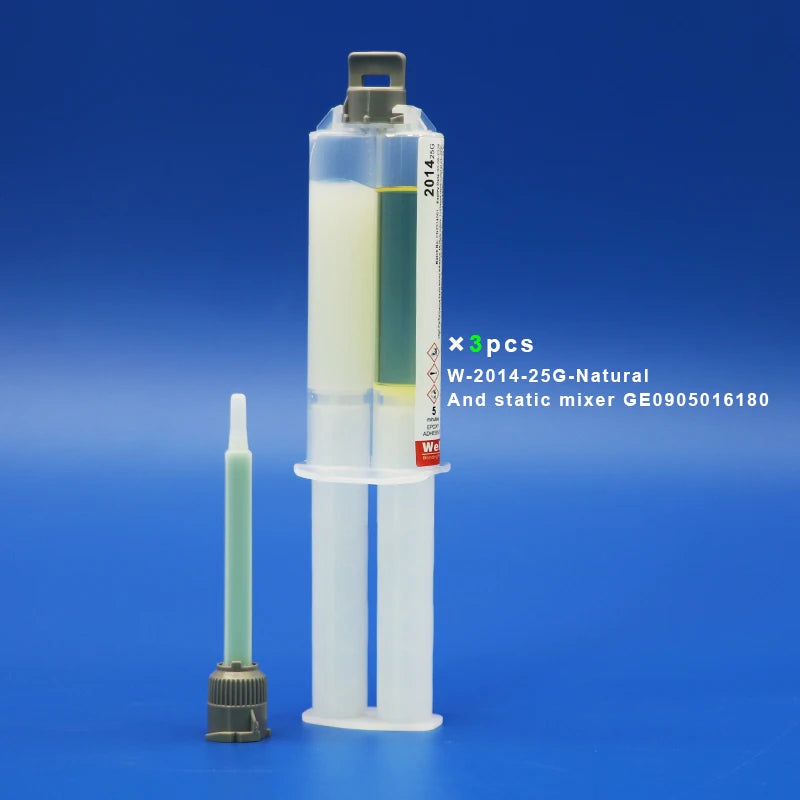 2014 AB Glue Amber Fast Cured Bond Metal Plastic Jewelry 25g Syringe Liquid Healant Light Yellow 5 Minute Rapid Epoxy Adhesives
