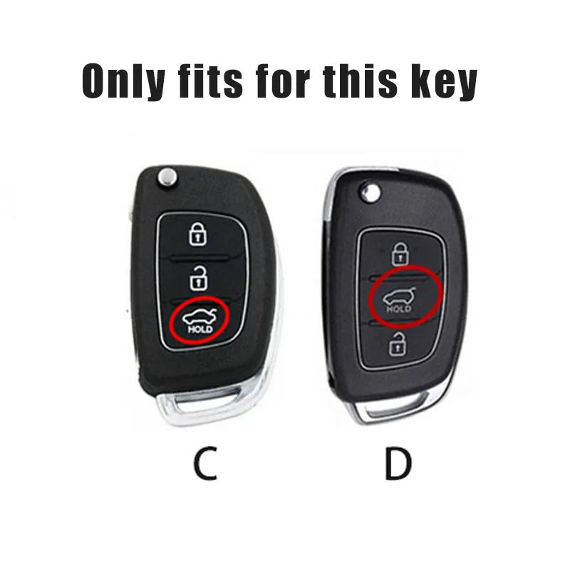 Zinc Alloy Leather Car Remote Key Case Cover For Hyundai Solaris Accent Tucson l10 l20 l30 IX35 Kia K2 K5 Rio Auto Accessories