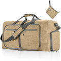 Travel Duffle Bag for Men 65L Foldable Outdoor Travel Duffel Bag with Shoes Compartment Overnight Bag for Men Women Handbag