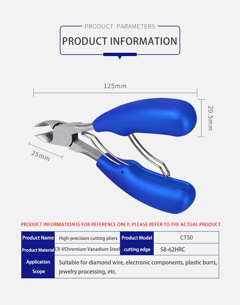 MECHANIC OFFICIAL Original  High Precision Cutting Pliers CT50 Diagonal Pliers Mini Cutting Side Flush Pliers Cutter Tools