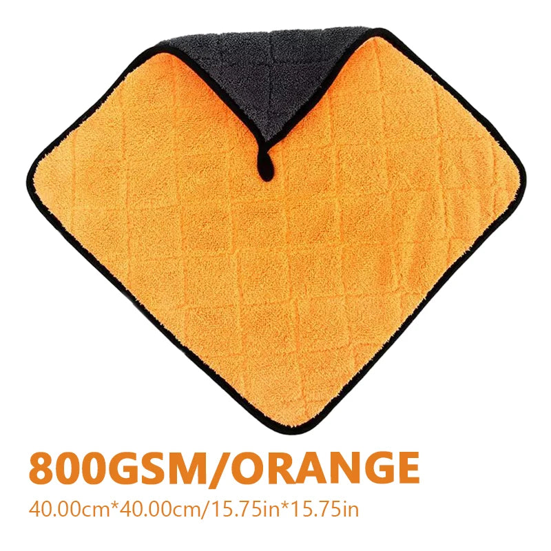 SEAMETAL Thicken 800GSM Car Washing Towel Ultra Soft Scratch-Free Cleaning Towel 2-Sided High Abosorbent Drying Cloth Clean Rag