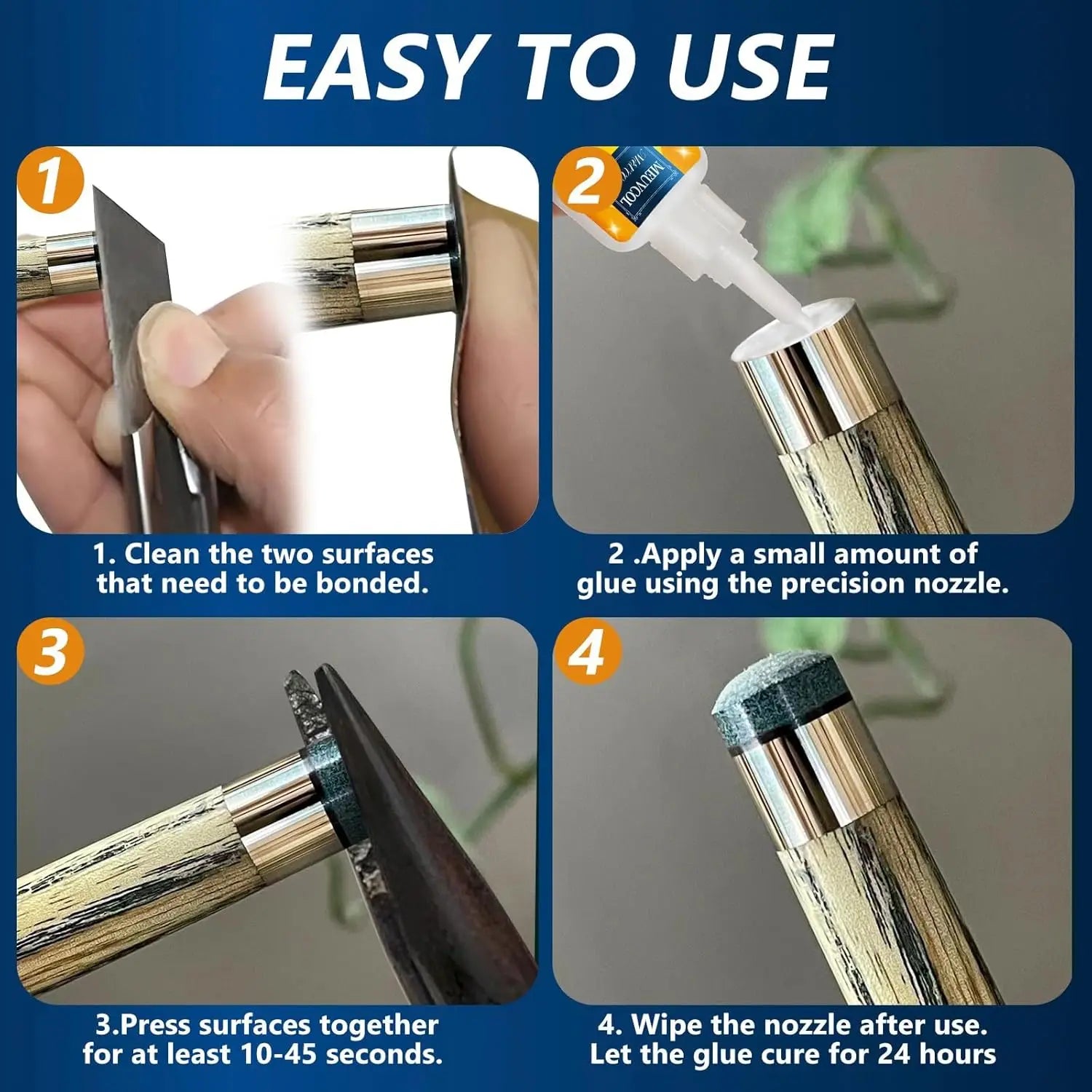 SuperGlue Billiards Club Head, Snooker Club Super Glue, Professional Player Repair and Electrical Selection for Club Accessories